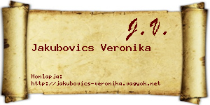 Jakubovics Veronika névjegykártya